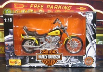 Maisto マイスト 1/18 HARLEY-DAVIDSON 炎 ハーレーダビッドソン FXDWG 黒/黄 フレイムス Dyna Wide Glide 2001 ダイナ ワイドグライド_画像8