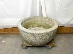 【C054】手渡し限定 石臼 餅つき 石鉢 直径51.5cm 口径42cm 重いです