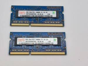  for laptop memory 4GB(2GB×2)hynix 1Rx8 PC3-10600S②