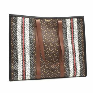  Burberry книжка большая сумка 8021486 TB монограмма Brown черный белый b ride ru Brown большая сумка плечо .. сумка б/у бесплатная доставка 