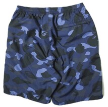 A BATHING APE ア ベイシング エイプ 1ST CAMO BEACH PANTS カモフラージュベンチパンツ 001SPD301016X M ネイビー BAPE ショーツ g14696_画像2