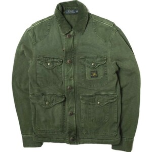 POLO RALPH LAUREN ポロ・ラルフローレン スウェットフィールドジャケット XS OLIVE 中綿 ミリタリー M-65 アウター g14702