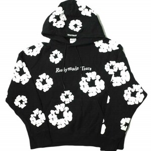 READYMADE x DENIM TEARS 22AW 別注 COTTON WREATH HOODIE ボタニカルスウェットプルオーバーパーカー RE-DT-BK-00-00-08 XL Black mc68624