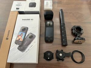 Insta360 X3 (公式自撮り棒・マイクロSDカード128GBなど付属品付き) 360度カメラ