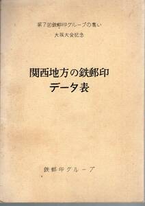 【郵趣文献】第７回鉄郵印グループ大阪大会記念「関西地方の鉄郵印」孔版76頁　昭和45年