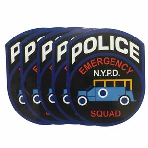 NYPD ニューヨーク市警 ESU ダイカットステッカー 防水 ステッカー ５枚セット