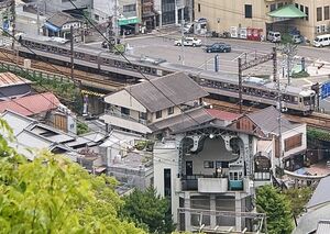 鉄道写真 113系 電車 @山陽本線 尾道 - 東尾道 & 尾道 千光寺山ロープウェイ L判（89mm×127mm）