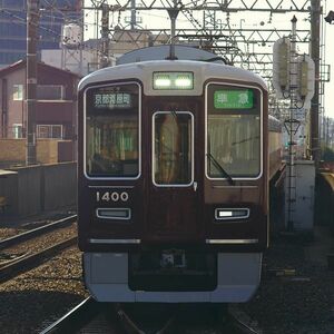 鉄道写真 ～ 阪急電鉄 1300系 1400 準急 京都河原町（89mm×89mm）