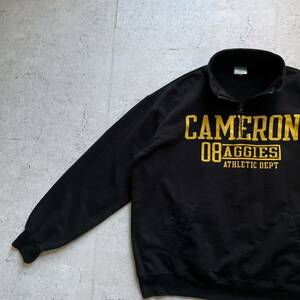 champion チャンピオン カレッジロゴ CAMERON ハーフジップ スウェット トレーナー ブラック XXL