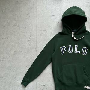 ポロラルフローレン POLOロゴ プルオーバーパーカー グリーン S rrl ラルフローレン