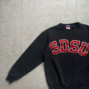 champion チャンピオン カレッジロゴ SDSU クルーネック スウェット トレーナー ブラック S