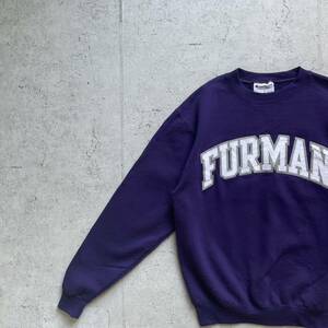 champion チャンピオン カレッジロゴ FURMAN クルーネック スウェット トレーナー パープル S