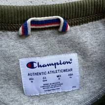 champion チャンピオン ワンポイントロゴ クルーネック スウェット トレーナー オリーブ M_画像4