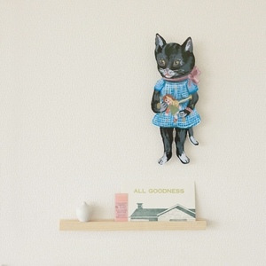 新品即決☆Nathalie Lete Diecut clock Black cat☆ナタリーレテ 壁掛け時計ネコ猫ねこ