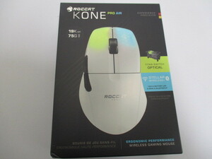 【新品・未開封】ROCCAT ゲーミングマウス Kone Pro Air ワイヤレス 2.4GHz/Bluetooth ホワイト/白 光学式/19K　☆2023H2YO2-MIX7J-861-1