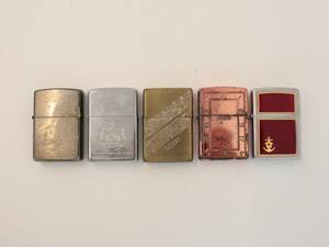 ZIPPO ジッポー あしたのジョー他 オイルライター 5点 おまとめ セット 着火未確認 ジャンク