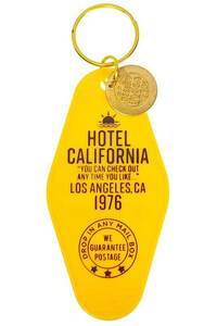 ホテル カリフォルニア キーホルダー イエロー プラスチック製 HOTLE CALIFORNIA ロサンゼルス モーテル ホテル キーホルダー
