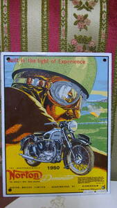 NORTON DOMINATOR ENAMEL SIGN　ノートン　ドミネーター琺瑯看板