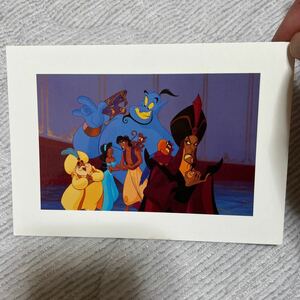 ディズニー　アラジン　ポストカード　ジーニー　絵葉書　カフェ　ディスプレイ　Aladdin