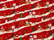 【208】クリスマス 生地はぎれ　サンタクロース　トナカイ　雪だるま　スノーマン　クリスマスツリー　クリスマスキルト　パッチワーク　赤_画像3