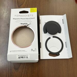 512p0614☆ PopSockets スマホグリップ MagSafe対応 MagSafe用アダプターリング付属 電話ホルダー ワイヤレス充電対応 - ブラック