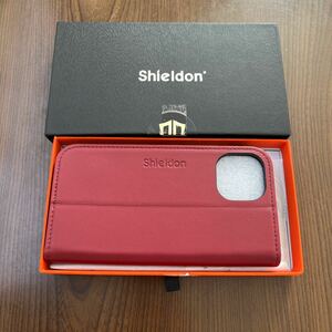 512p2203☆ SHIELDON iPhone 15 対応ケース 手帳型 本革 あいふぉん15 スマホカバー 衝撃吸収 TPU素材 カード収納 横置きスタンド機能 