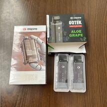 512p2509☆ 電子タバコ Aspire GoTek X スターターキット (GoTek X本体 + 3個 4.5ml pod カートリッジ) ベイプ vape 650mah バッテリー _画像1