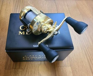 【美品】1円スタート シマノ SHIMANO 23 カルカッタコンクエストMD400XGLH ベイトリール 右ハンドル