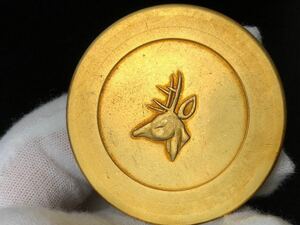 雲南省 鹿頭 正銀一両 塗金銀圓 古錢 硬貨 希少 コレクション 直径約4.1cm 重さは約30.2g 