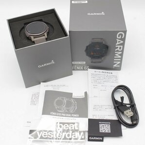 【美品】GARMIN fenix 6S Pro Dual Power WOA Amethyst/Shale 010-02409-22 スマートウォッチ ガーミン フェニックス 本体の画像1