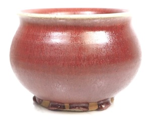 ビンテージ 茶道具 建水 陶器 赤壺 焼き物 箱無し 1990年代 CKY512