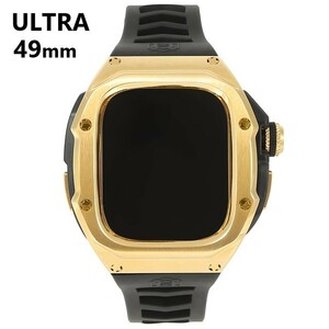  Apple watch ULTRA2 ULTRA 49mm Ultra high class case cover made of stainless steel Gold Raver band 