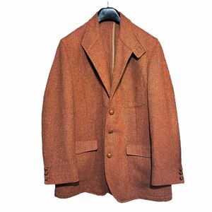 1スタ【JUSTO GIMENO テバジャケット 54】HARRIS TWEED 英国製 ビンテージ TEBA ツイード ハンティング サックコート 30s 40s ARNYS HERMES