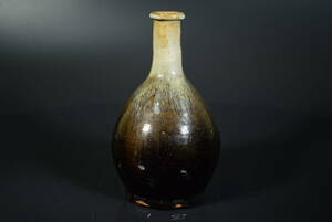 【和　(7692)　時代古作　古唐津　朝鮮唐津徳利　酒器　花生　花瓶
