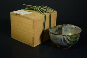 【和】(7702)　作家物　高取焼　亀井味楽　高取茶碗　保管箱有　茶道具