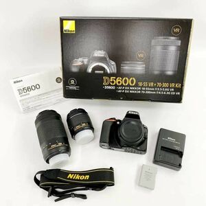 Nikon D5600 DZM KIT BK 【一眼レフカメラ D5600 ダブルズームキット】店頭/他モール併売《家電・山城店》U626