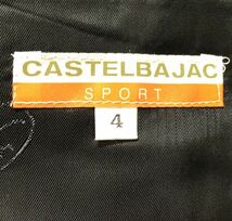 ■ CASTELBAJAC カステルバジャック ■ 家紋 刺繍 コーデュロイ レーヨン混 ブレザー ジャケット パンツ 上下 セットアップ ブラック _画像7