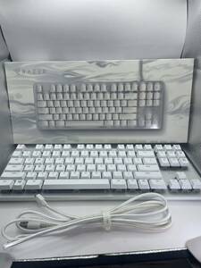 Razer キーボード BlackWidow Lite Mercury White メカニカル キーボード 静音オレンジ軸 英語US配列 レイザー　RZ03-02640700-R3M1 82