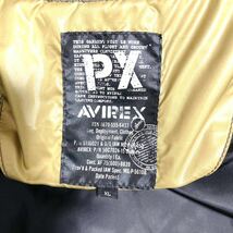 1円 スタート AVIREX アヴィレックス 中綿 ジャケット XL 大きめ カーキ色系 ブルゾン キルティング_画像9