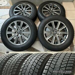 【BLIZZAK DM-V3バリ山】225/65R17インチ レクサス 純正 NX AGZ10 ハリアー RAV4 7J+35 5H-PCD114.3 BRIDGESTONE スタッドレス 4本セット