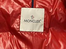 ★正規品・未使用品！MONCLER【モンクレール】ダウンジャケット BRUEL レッド スタンドコードロゴ刺繍 ルーマニア製 定価220000円_画像6