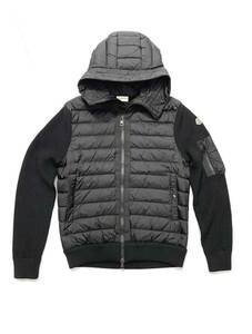 ★正規品未使用品！MONCLER【モンクレール】ニット切替ダウンパーカージャケット CARDIGAN TRICOT ブラック ルーマニア製 定価150000円