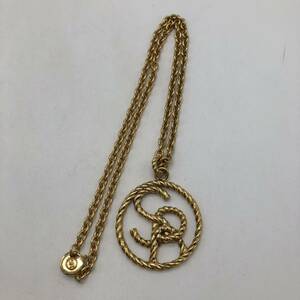 SONIA RYKIEL ソニアリキエル ロングネックレス ペンダント ゴールド 大ぶり アクセサリー P7098