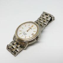 『SEIKO セイコー 8F32-00A0 パーペチュアルカレンダー 』 デイト クォーツ チタン ゴールド ホワイト文字盤 メンズ 腕時計 チタニウム_画像5