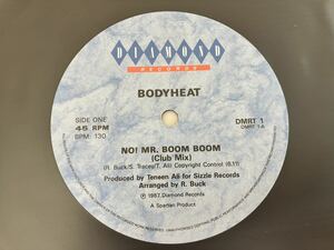 【87年UK盤】BODYHEAT / NO! MR.BOOM BOOM(Club Mix,Dub Mix) 12inch DIAMOND RECORDS DMRT1 Hi-NRG,Freestyle,シンセポップ,ボディヒート