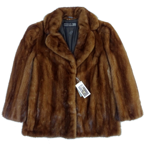 新品 保管品 カナダ製品 カラコルム デミバフミンク リアルファー ハーフコート 12 MINK HARF COAT