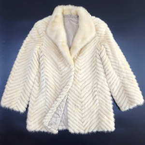 美品 Josephine MINK COAT ジョセフィーヌ ミンクコート 本毛皮ジャケット size 7 ホワイト系