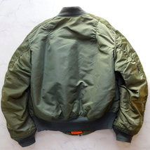 米国製 ALPHA INDUSTRIES Flight Jacket アルファ MA-1 フライトジャケット セージグリーン size L_画像3