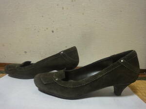 NINE WEST original leather suede fine quality pumps 22.5 about 