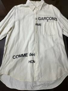COMME des GARCONS HOMME AD2001 長袖シャツ 田中オム ずらしロゴ